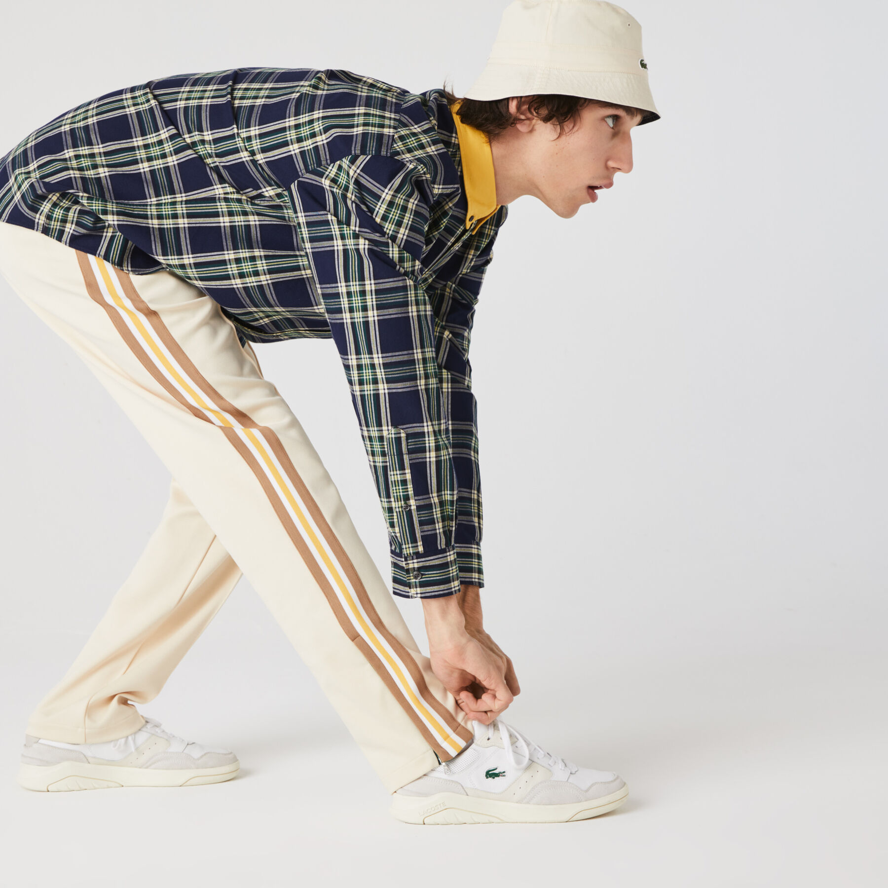 Men’s Straight Cut Heritage Contrast Bands Tracksuit Pants lacoste men s straight cut heritage contrast bands tracksuit pants