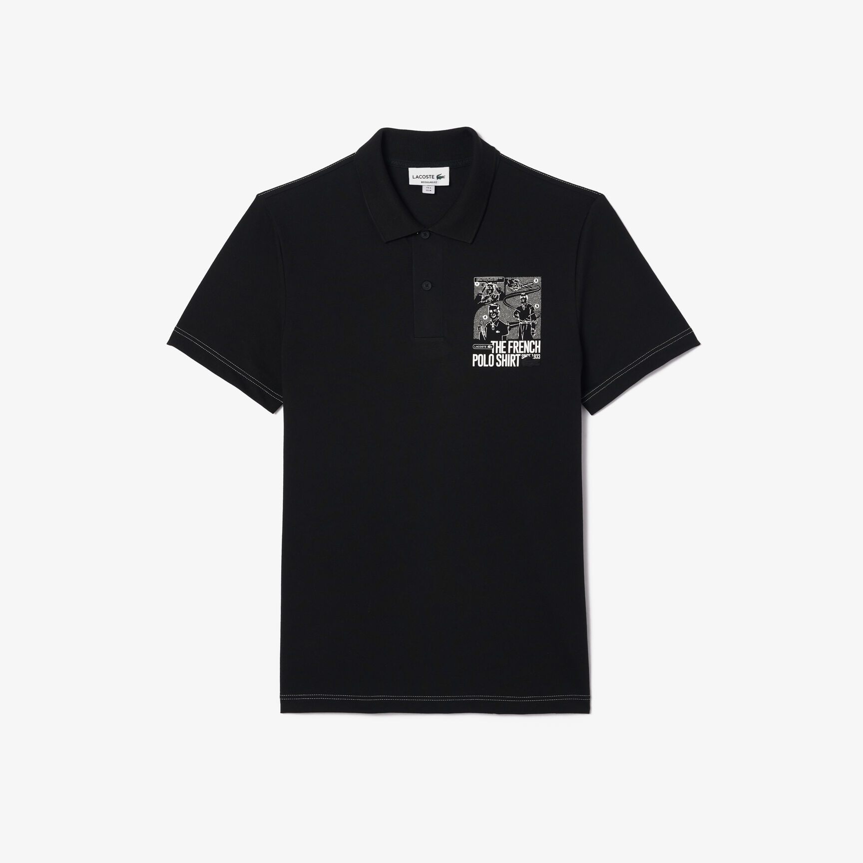 Back and Front Print Lacoste Movement Polo Shirt