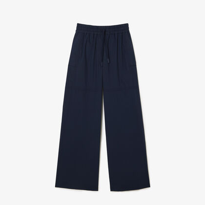 Oversized Cotton Blend Wide Leg Pants
