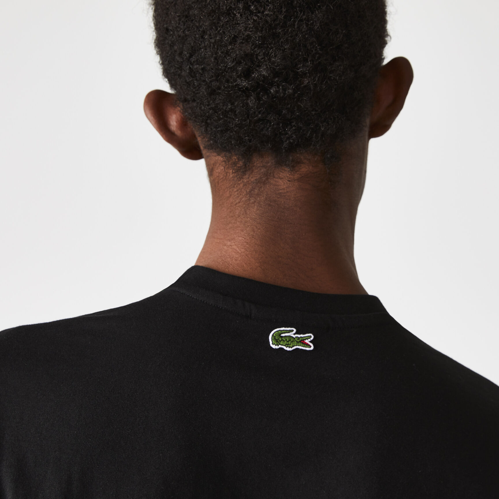 Men&rsquo;s Crew Neck Crackled Logo Print Cotton T-shirt