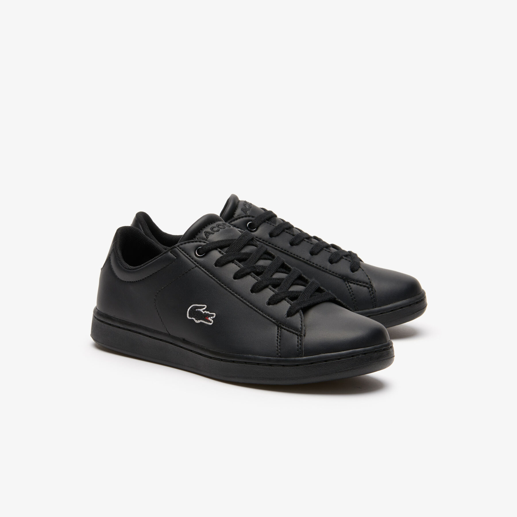 Juniors' Carnaby Evo Lace-up Mesh-lined Synthetic Trainers lacoste juniors carnaby evo lace up mesh lined synthetic trainers