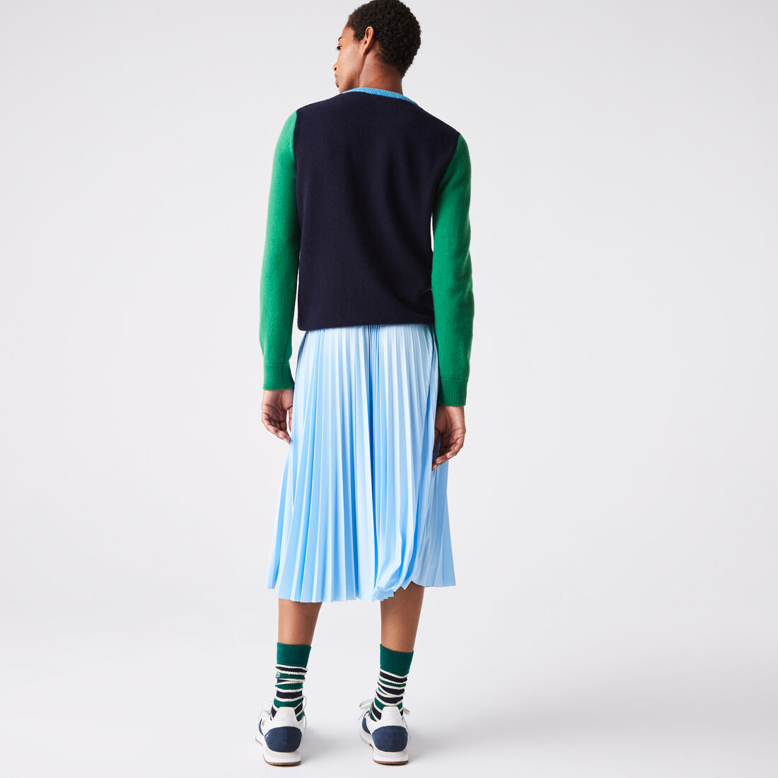 Women’s Lacoste Lettered Waist Mid-Length Pleated Skirt Women’s Lacoste Lettered Waist Mid-Length Pleated Skirt