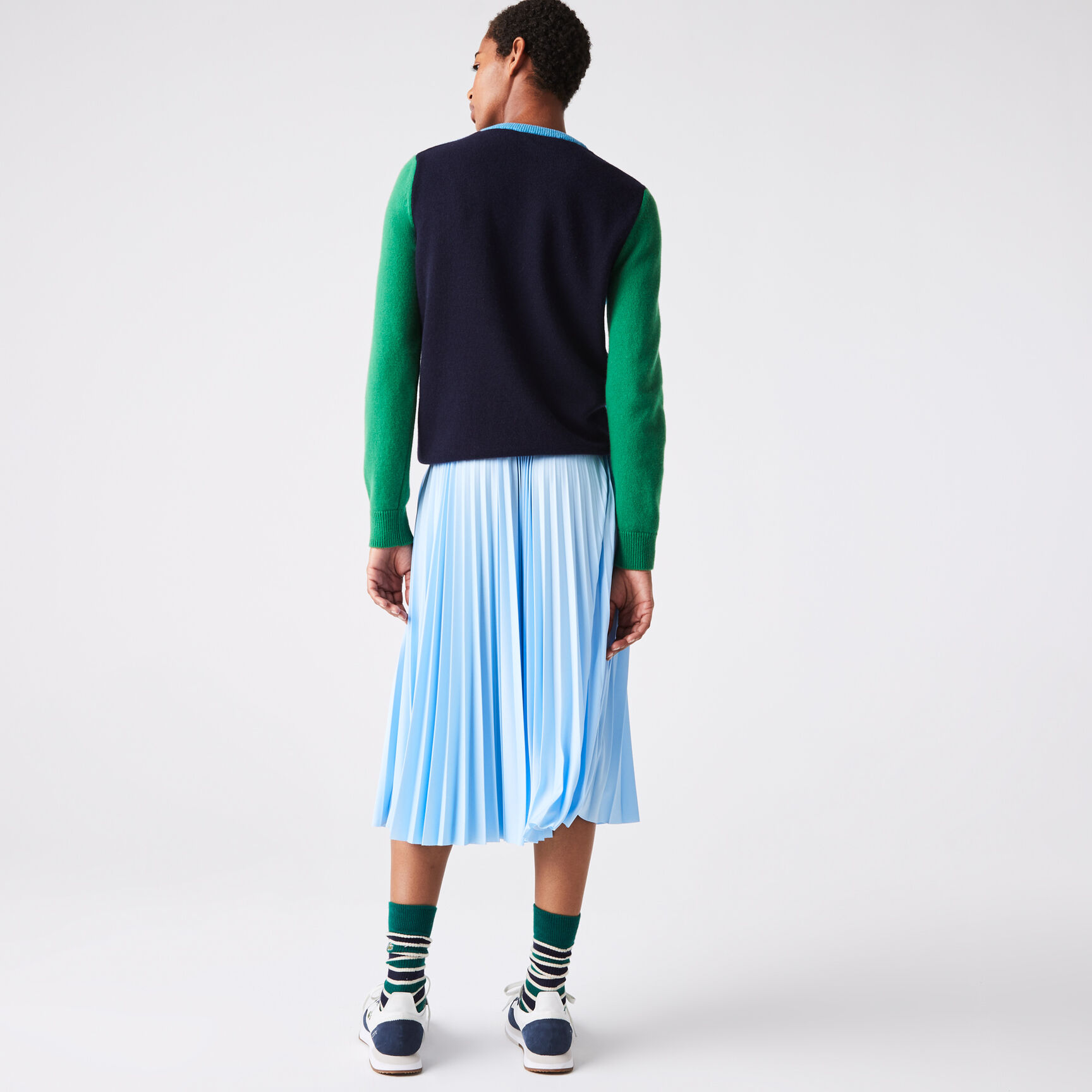 Women’s Lacoste Lettered Waist Mid-Length Pleated Skirt Women’s Lacoste Lettered Waist Mid-Length Pleated Skirt