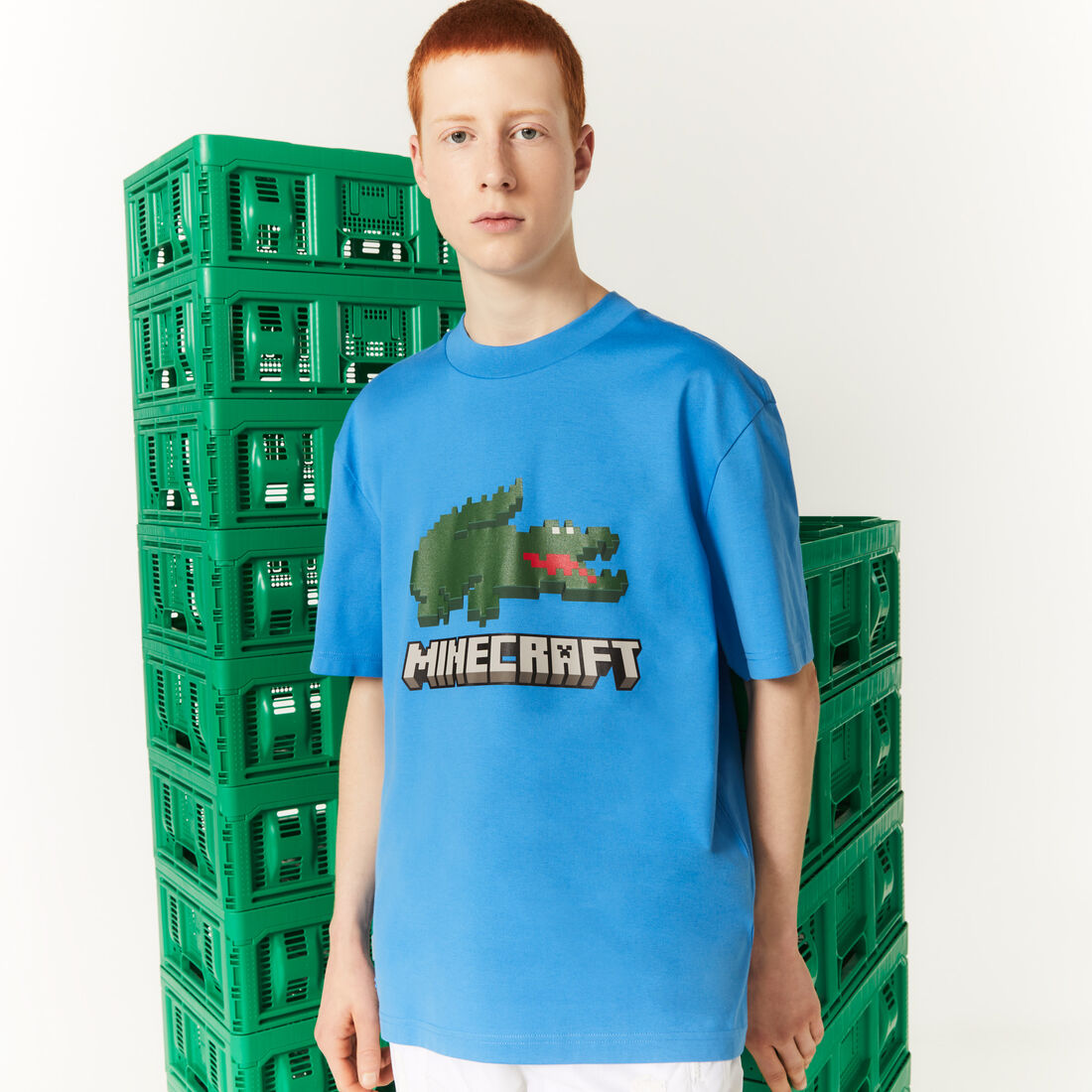 Unisex Lacoste x Minecraft Print Organic Cotton T-Shirt Unisex Lacoste x Minecraft Print Organic Cotton T-Shirt