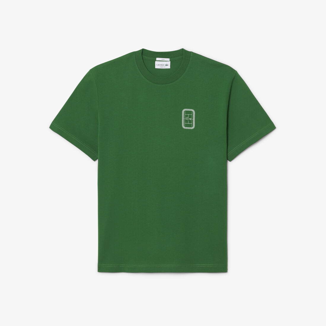 lacoste tennis print cotton jersey t shirt