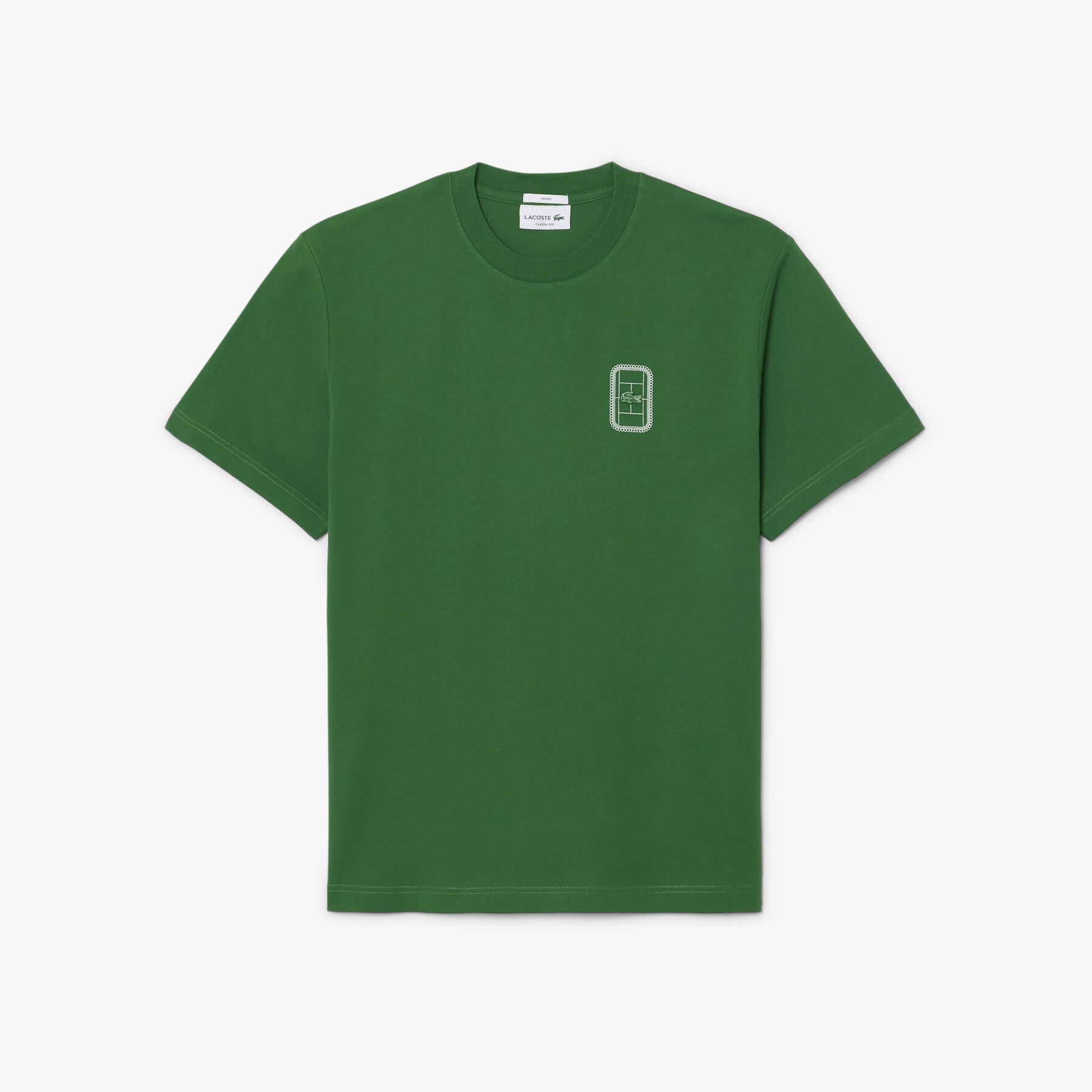 lacoste tennis print cotton jersey t shirt