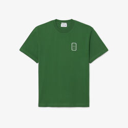 lacoste tennis print cotton jersey t shirt