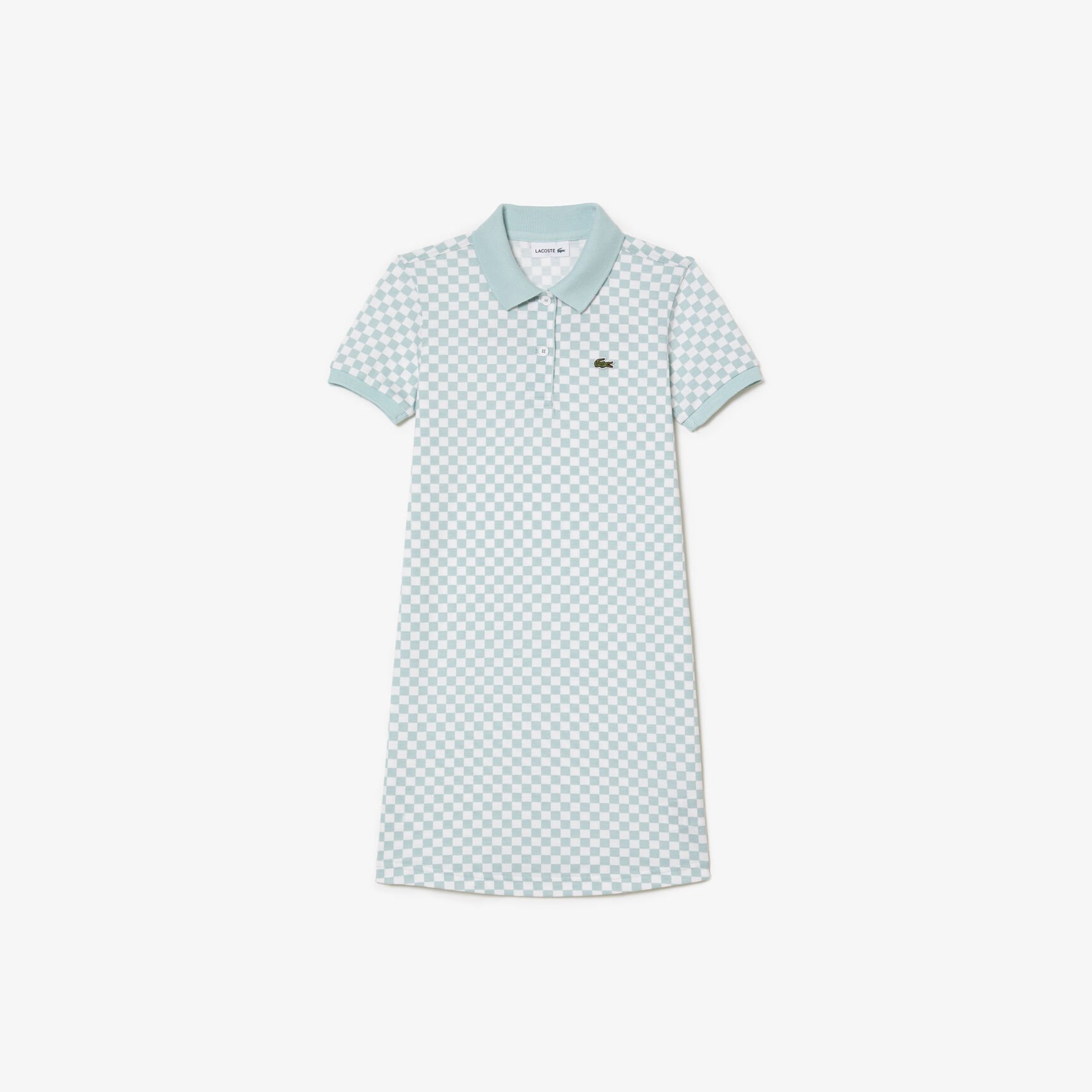 Girls’ Lacoste Check Print Organic Cotton Polo Dress Girls’ Lacoste Check Print Organic Cotton Polo Dress