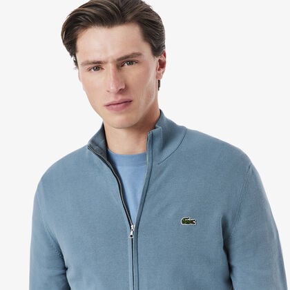 Zipped High Neck Cotton Sweater Zipped High Neck Cotton Sweater