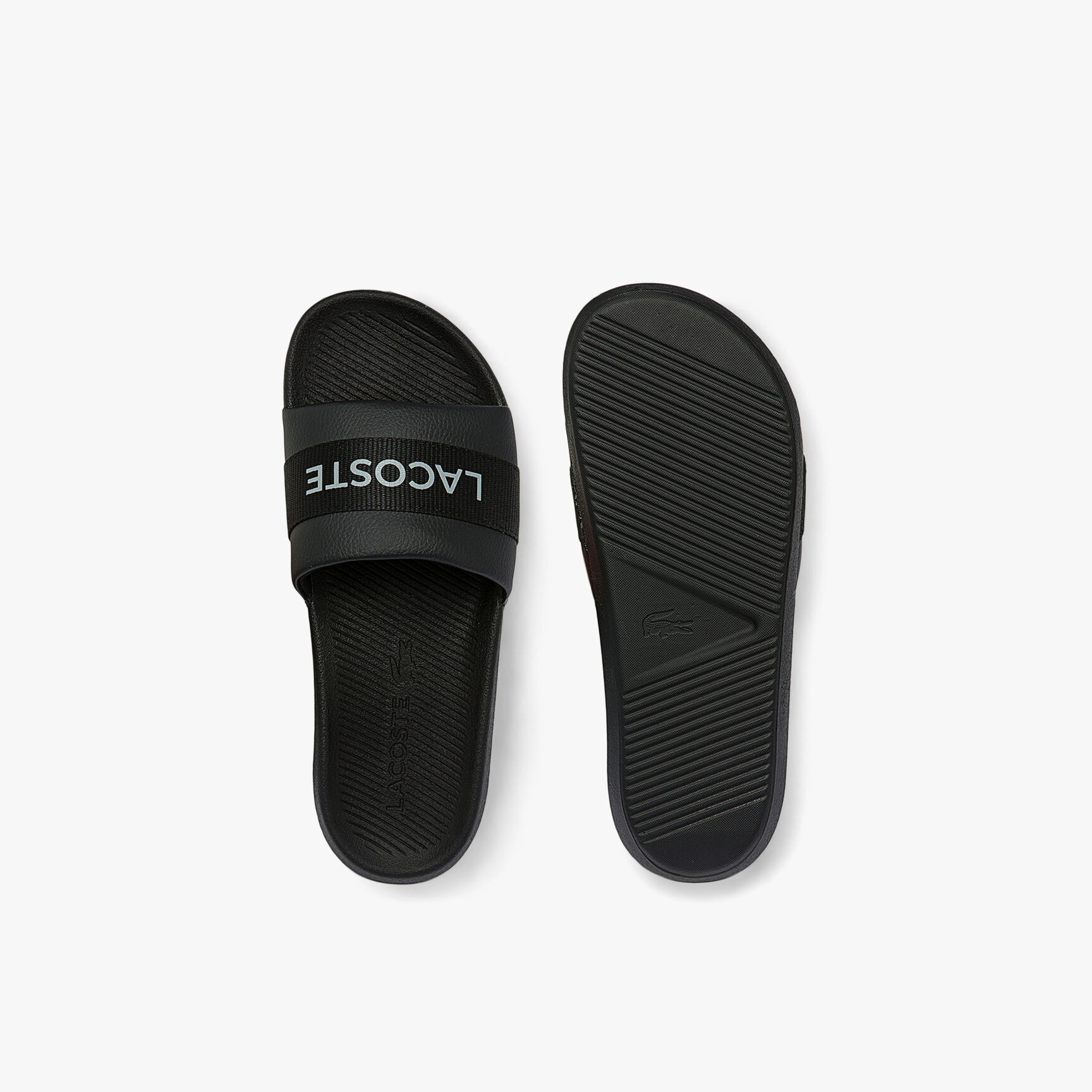 Men's Croco Slides Textile Logo