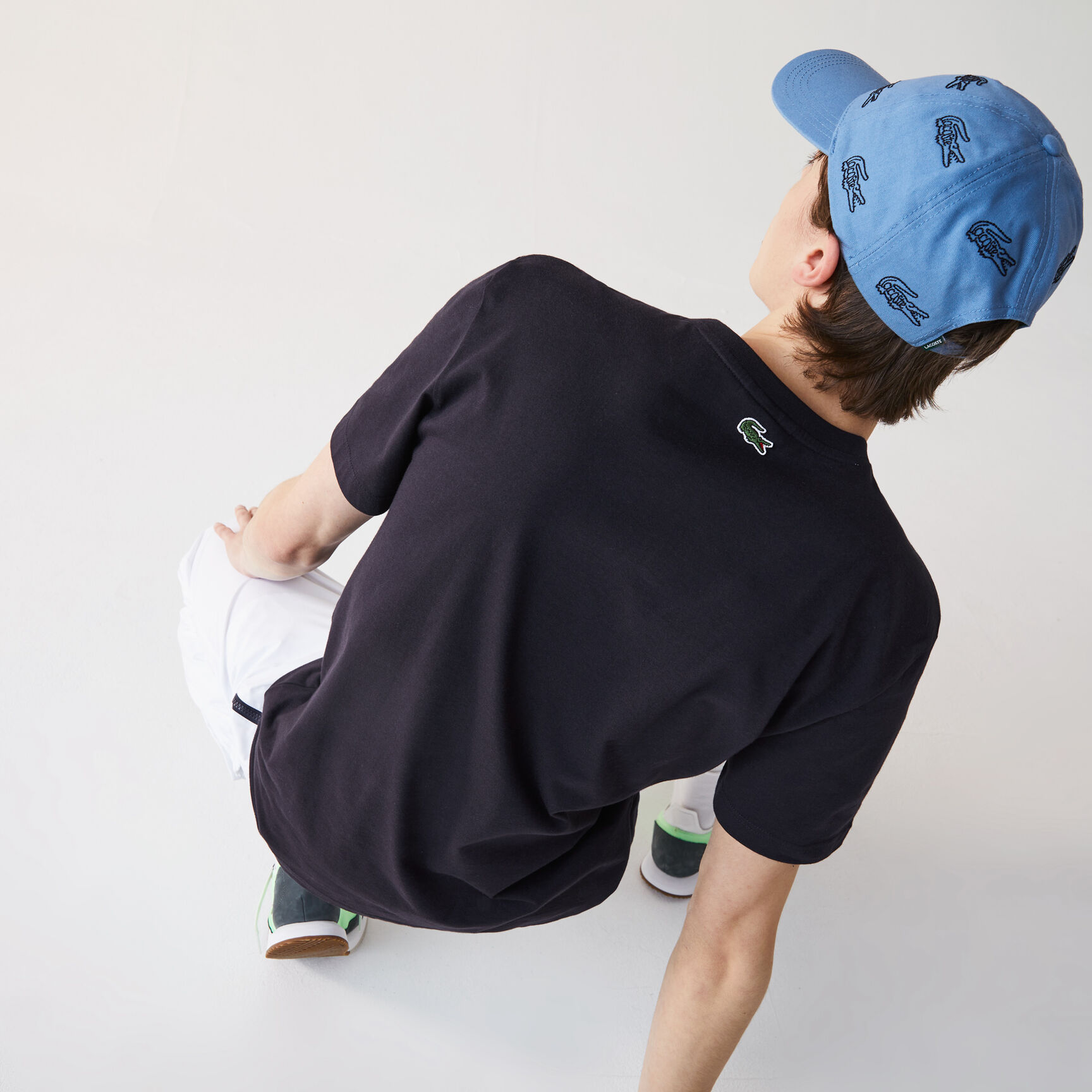 Men's Crew Neck Crocodile Embroidery Cotton T-shirt Men's Crew Neck Crocodile Embroidery Cotton T-shirt