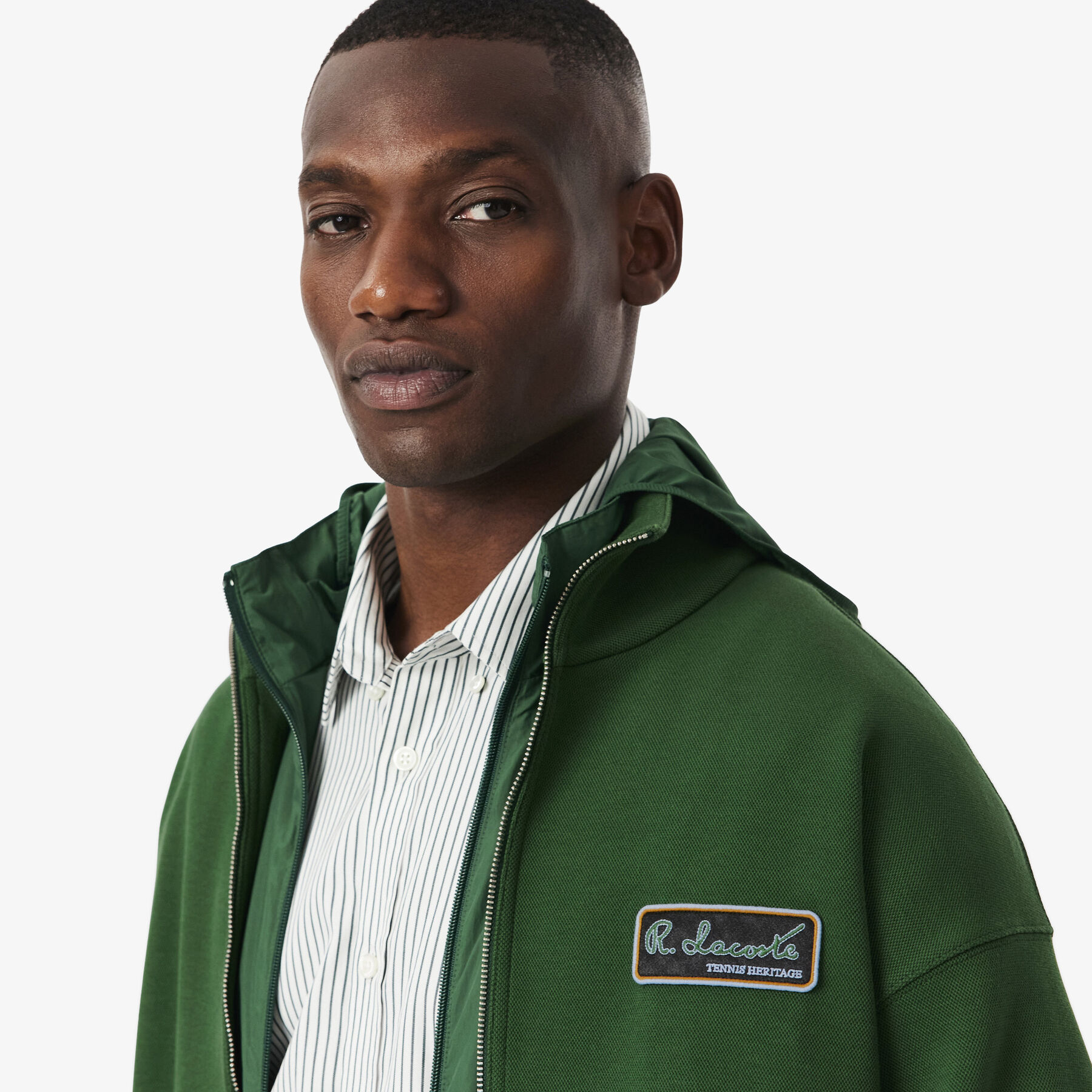 lacoste loose fit signature badge sweatshirt