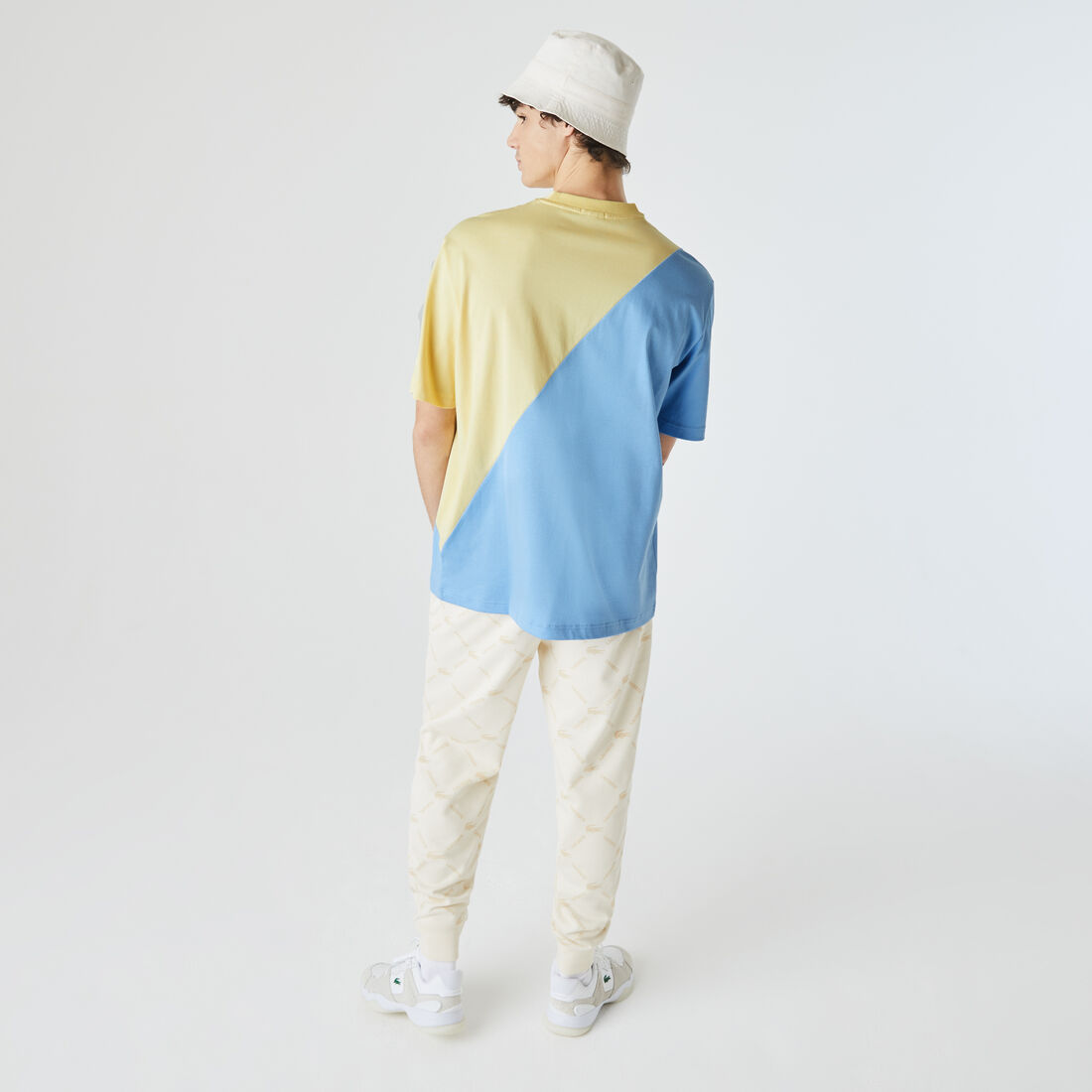 Unisex Lacoste LIVE Loose Fit Bicolour Cotton T-shirt Unisex Lacoste LIVE Loose Fit Bicolour Cotton T-shirt