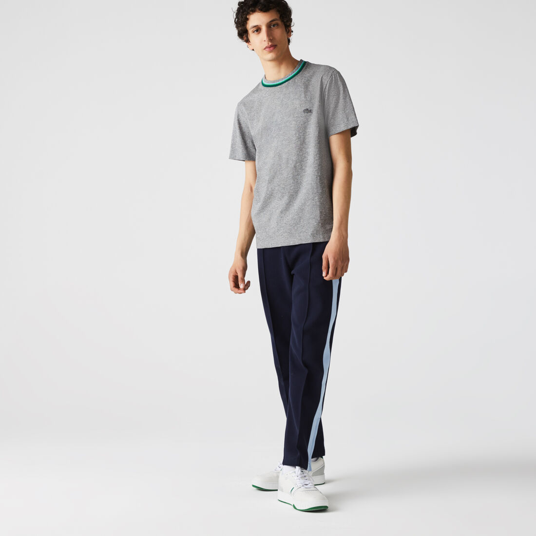 Men's Crew Neck Striped Cotton T-Shirt Men's Crew Neck Striped Cotton T-Shirt