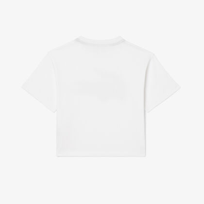 تي شيرت قطني بطبعة مونوغرام