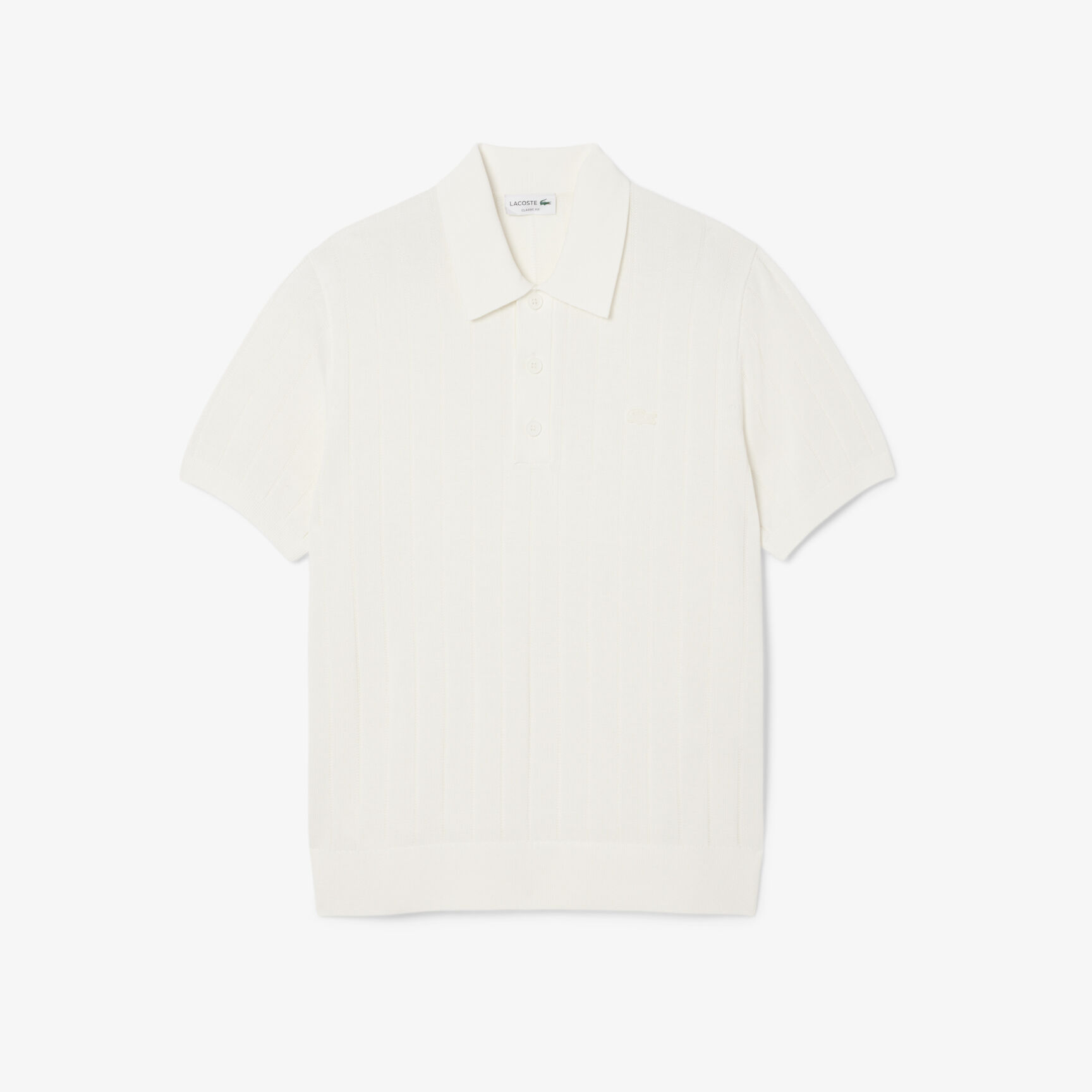 كنزة محبوكة بتصميم مضلع انسيابي وياقة بولو كنزة محبوكة بتصميم مضلع انسيابي وياقة بولو