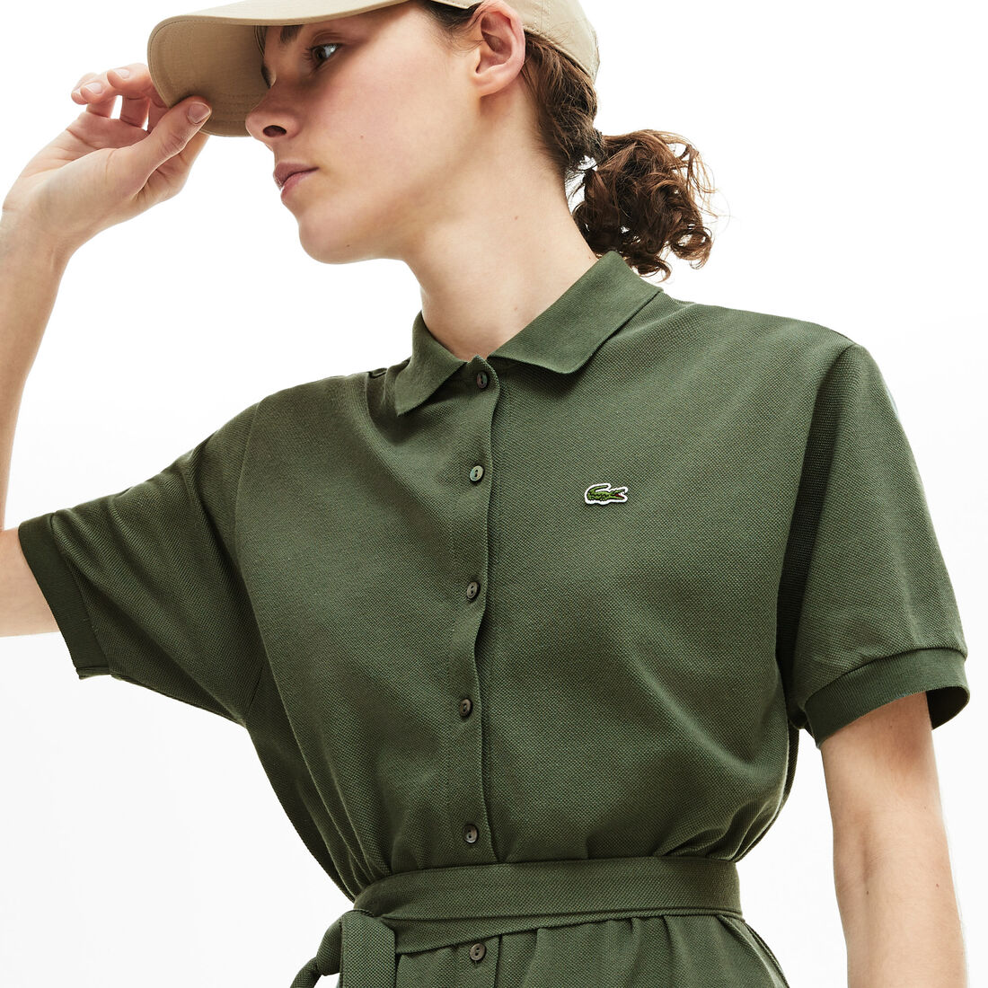 Women's Cotton Piqué Belted Polo Dress Women's Cotton Piqué Belted Polo Dress