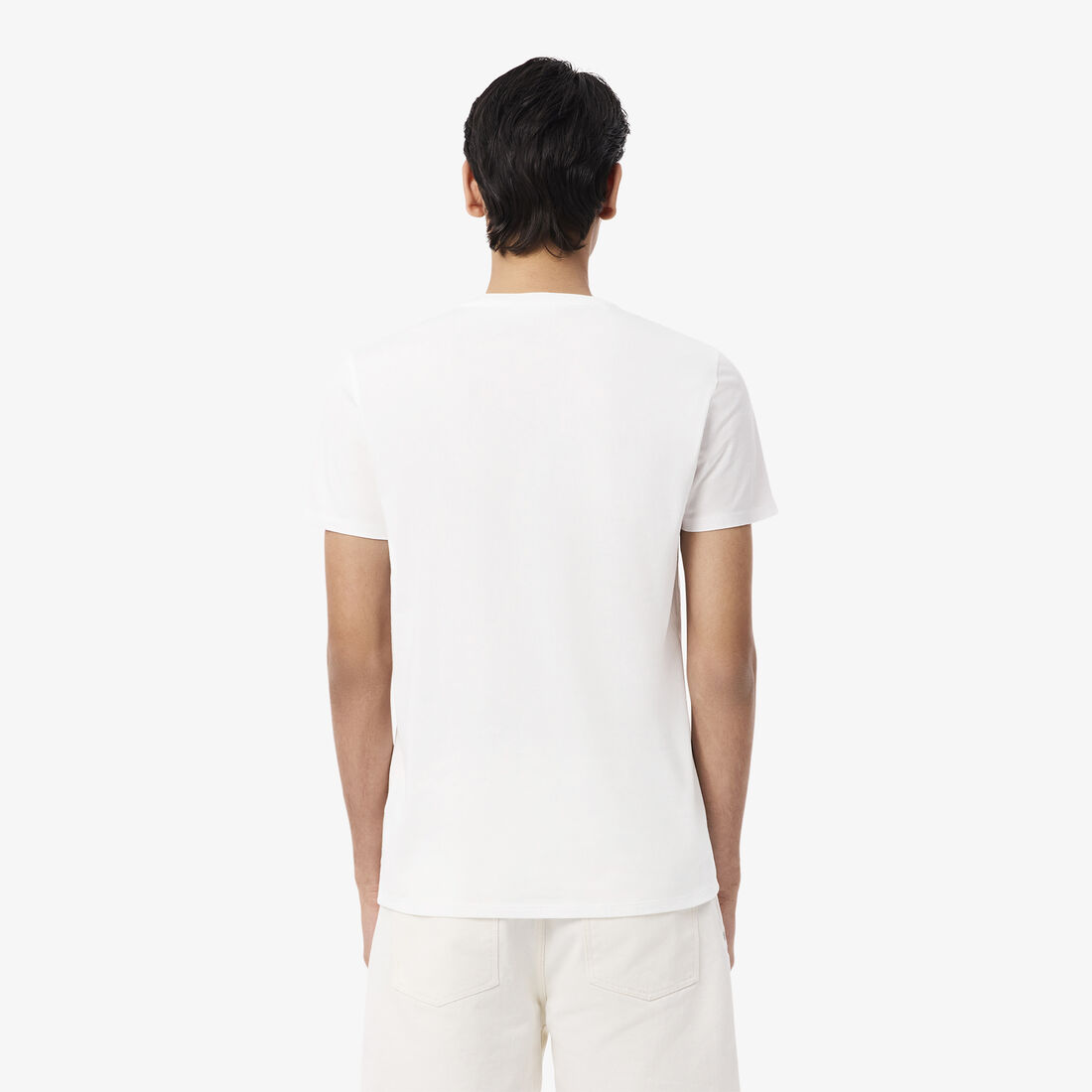 تي شيرت خفيف الوزن من القطن بيما برقبة على شكل حرف V تي شيرت خفيف الوزن من القطن بيما برقبة على شكل حرف V