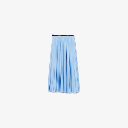 Women’s Lacoste Lettered Waist Mid-length Pleated Skirt