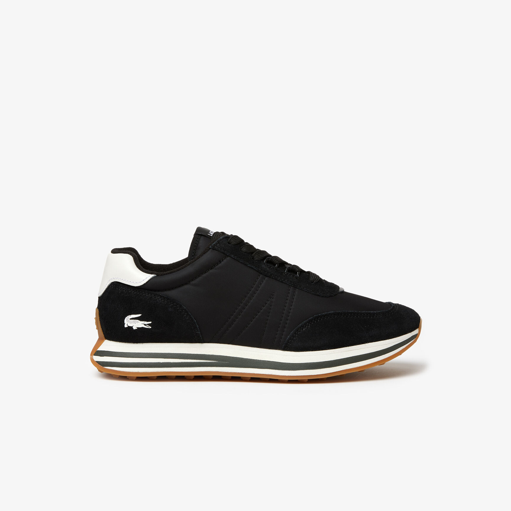 Men's Lacoste L-Spin Leather Colour Contrast Trainers Men's Lacoste L-Spin Leather Colour Contrast Trainers