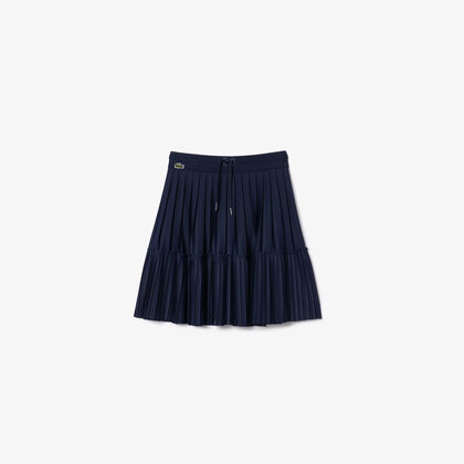 Pleated Jersey Skirt