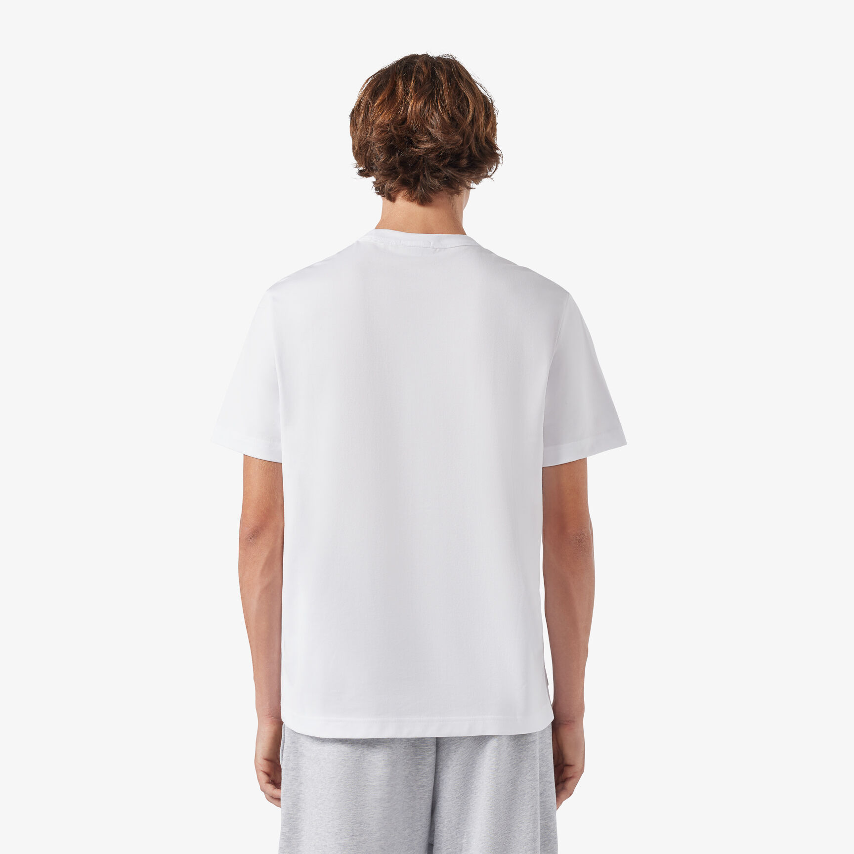 Pique Effect Slogan Cotton Jersey T-shirt