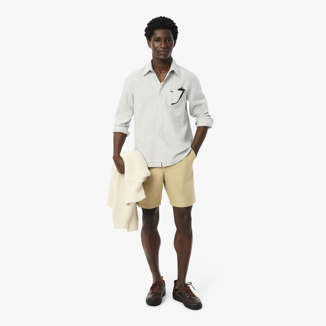 قميص أكسفورد مخطط بقصّة عادية قميص أكسفورد مخطط بقصّة عادية