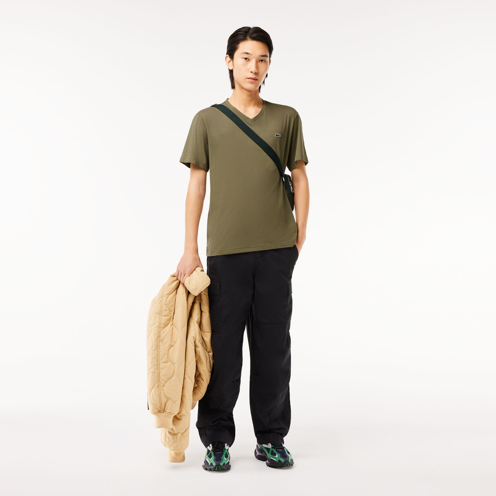 Men's V-neck Cotton T-shirt Men's V-neck Cotton T-shirt