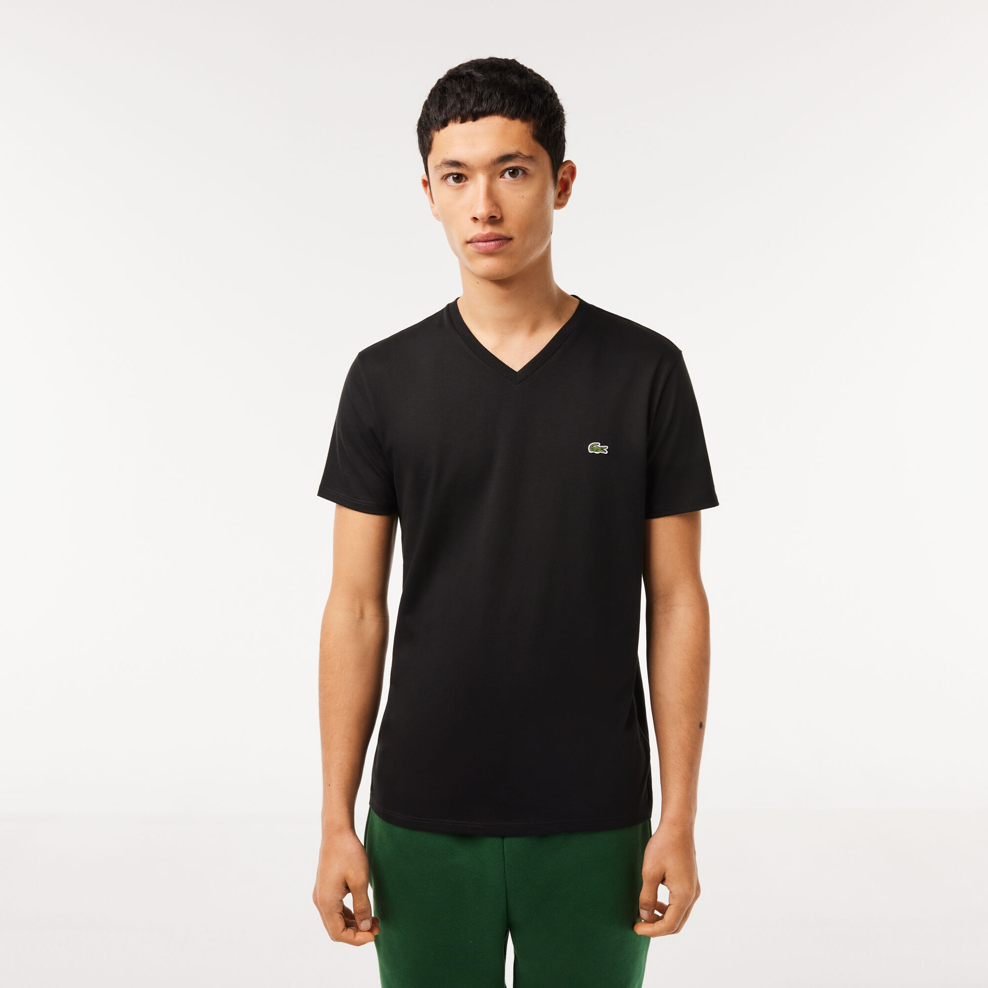 Men's V-neck Pima Cotton Jersey T-shirt Men's V-neck Pima Cotton Jersey T-shirt
