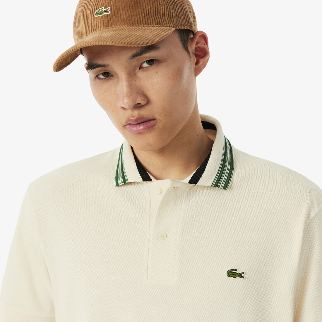 French Made Classic Fit Stripe Collar Polo Shirt French Made Classic Fit Stripe Collar Polo Shirt