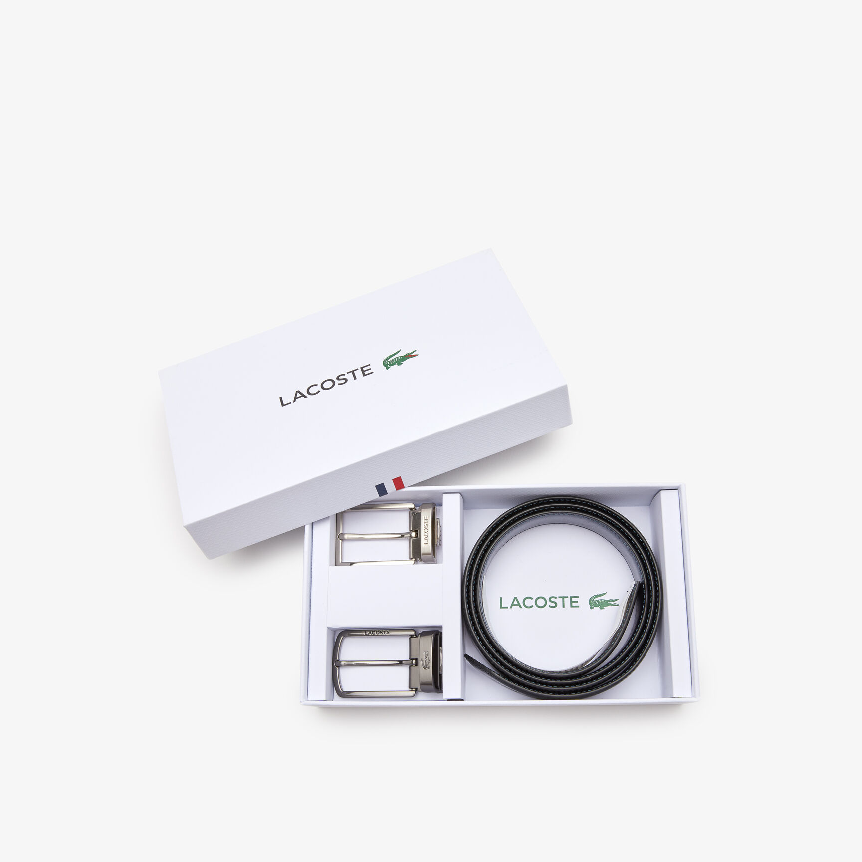 Men's Lacoste Two Pin Buckle Belt Gift Set Men's Lacoste Two Pin Buckle Belt Gift Set