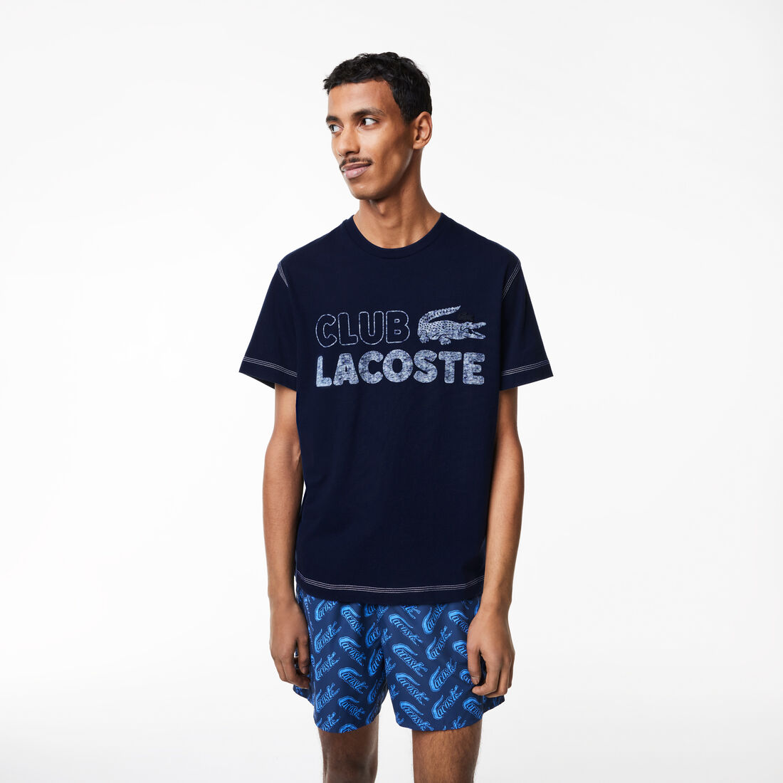 Men's Lacoste Vintage Print Organic Cotton T-shirt