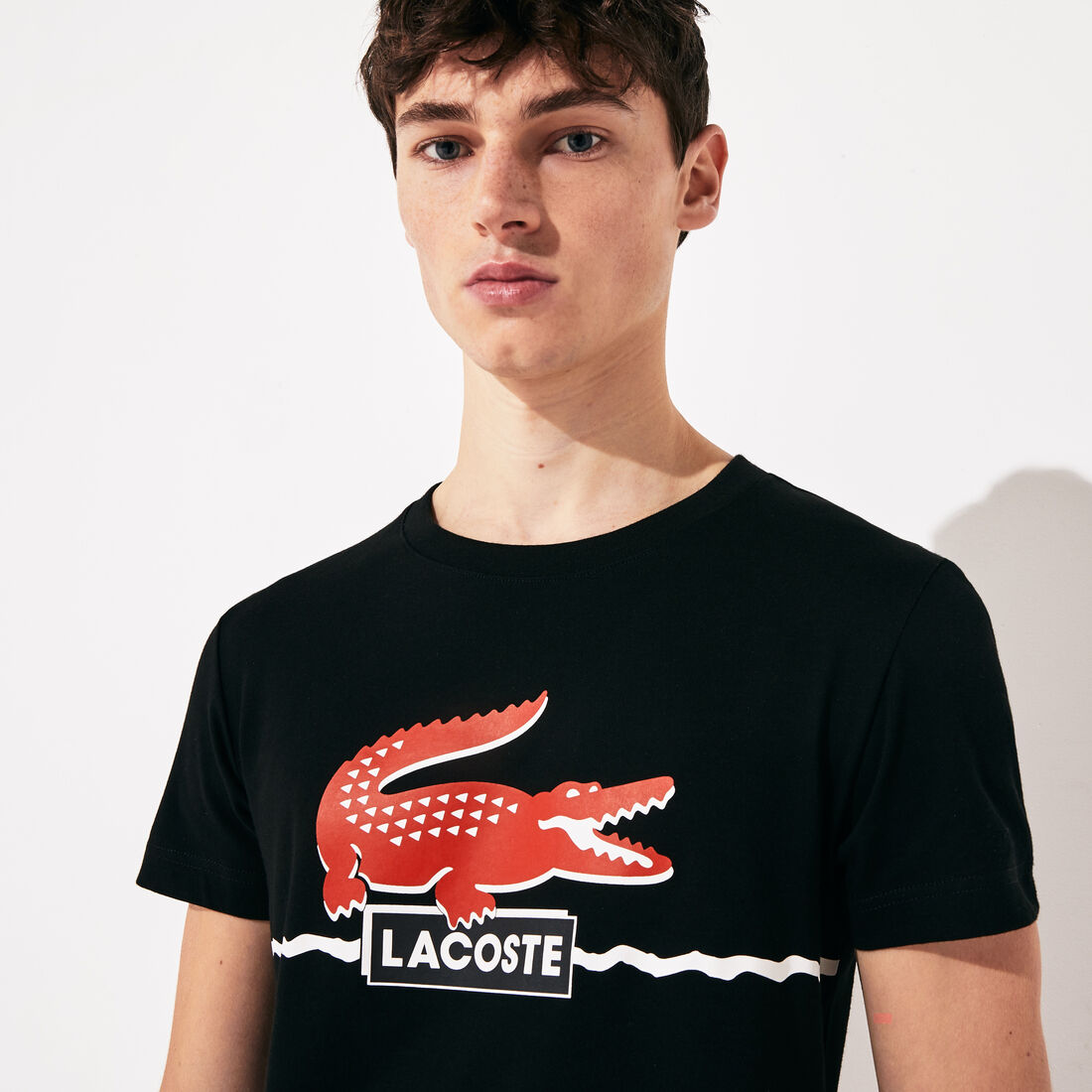 Men's Lacoste SPORT Print Cotton Blend T-shirt Men's Lacoste SPORT Print Cotton Blend T-shirt