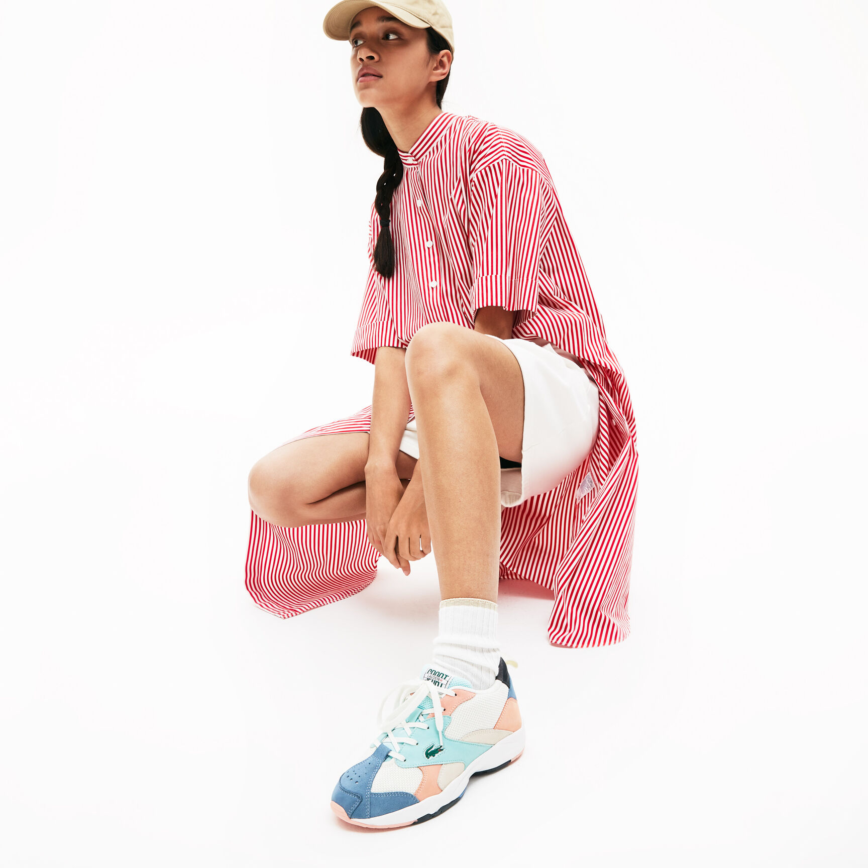 حذاء رياضي من القماش والجلد المدبوغ من مجموعة Storm 96 للسيدات حذاء رياضي من القماش والجلد المدبوغ من مجموعة Storm 96 للسيدات