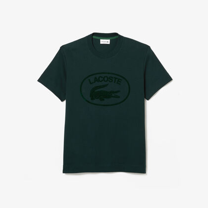 Men's Lacoste Relaxed Fit Tone-on-tone Branded Cotton T-shirt