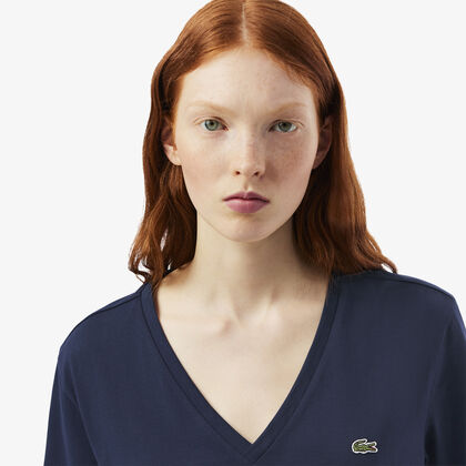 Relaxed Fit Soft Cotton V Neck T-shirt Relaxed Fit Soft Cotton V Neck T-shirt