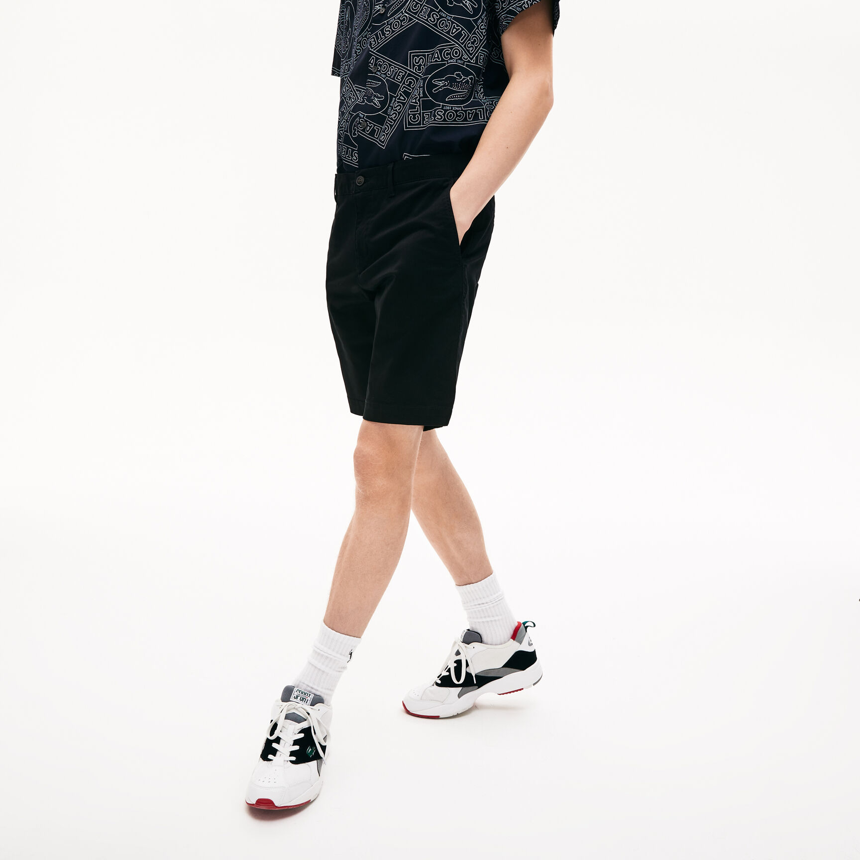 Men's Slim Fit Stretch Gabardine Bermuda Shorts Men's Slim Fit Stretch Gabardine Bermuda Shorts