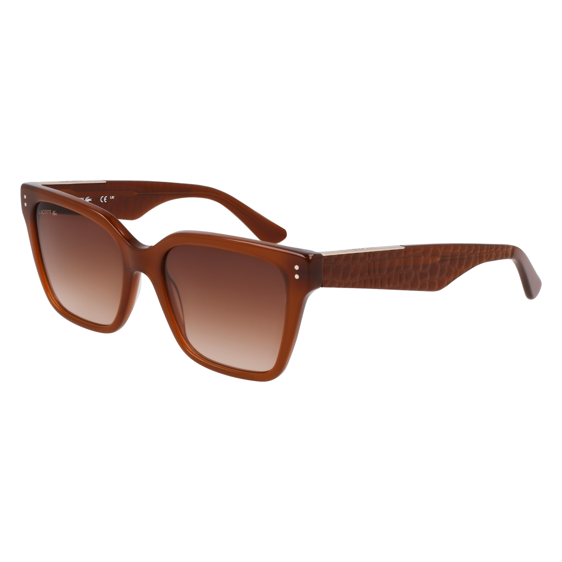 Lacoste Women’s Croco Skin Geometric Sunglasses
