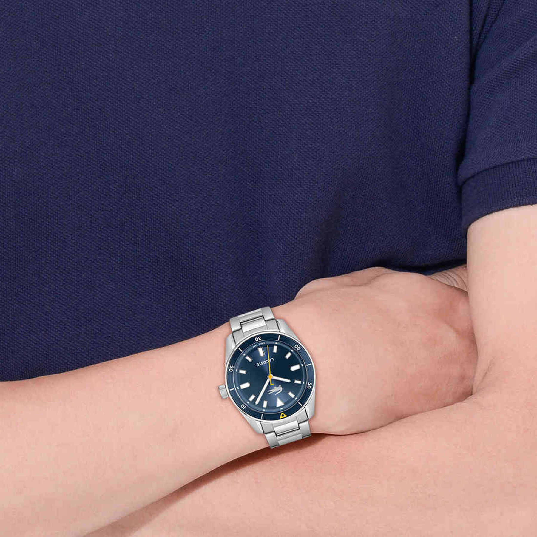 Men Stainless Steel 3 Hand Quartz Watch