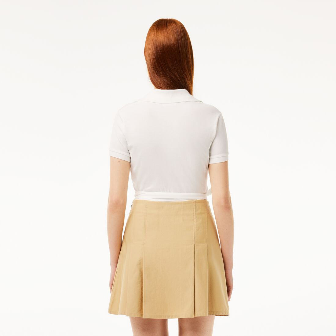 قميص بولو بيكيه مطاطي متقاطع قميص بولو بيكيه مطاطي متقاطع