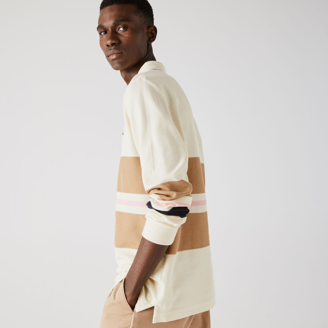 قميص بولو قطن مقلم للرجال قصة كلاسيكية قميص بولو قطن مقلم للرجال قصة كلاسيكية