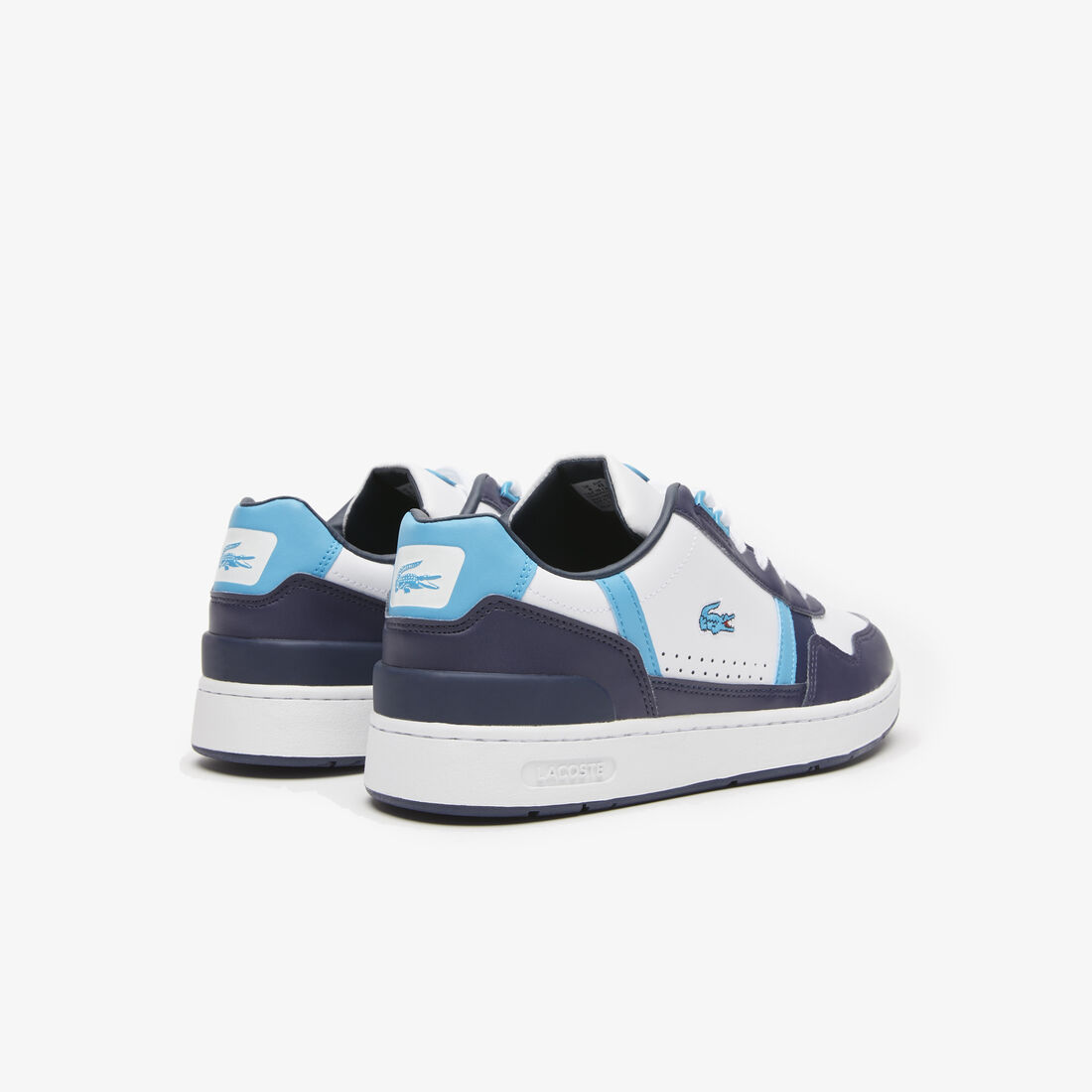 Men's Lacoste T-Clip Leather Colour Block Trainers Men's Lacoste T-Clip Leather Colour Block Trainers