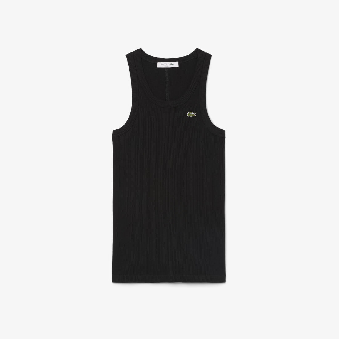 lacoste slim fit ribbed cotton tank top