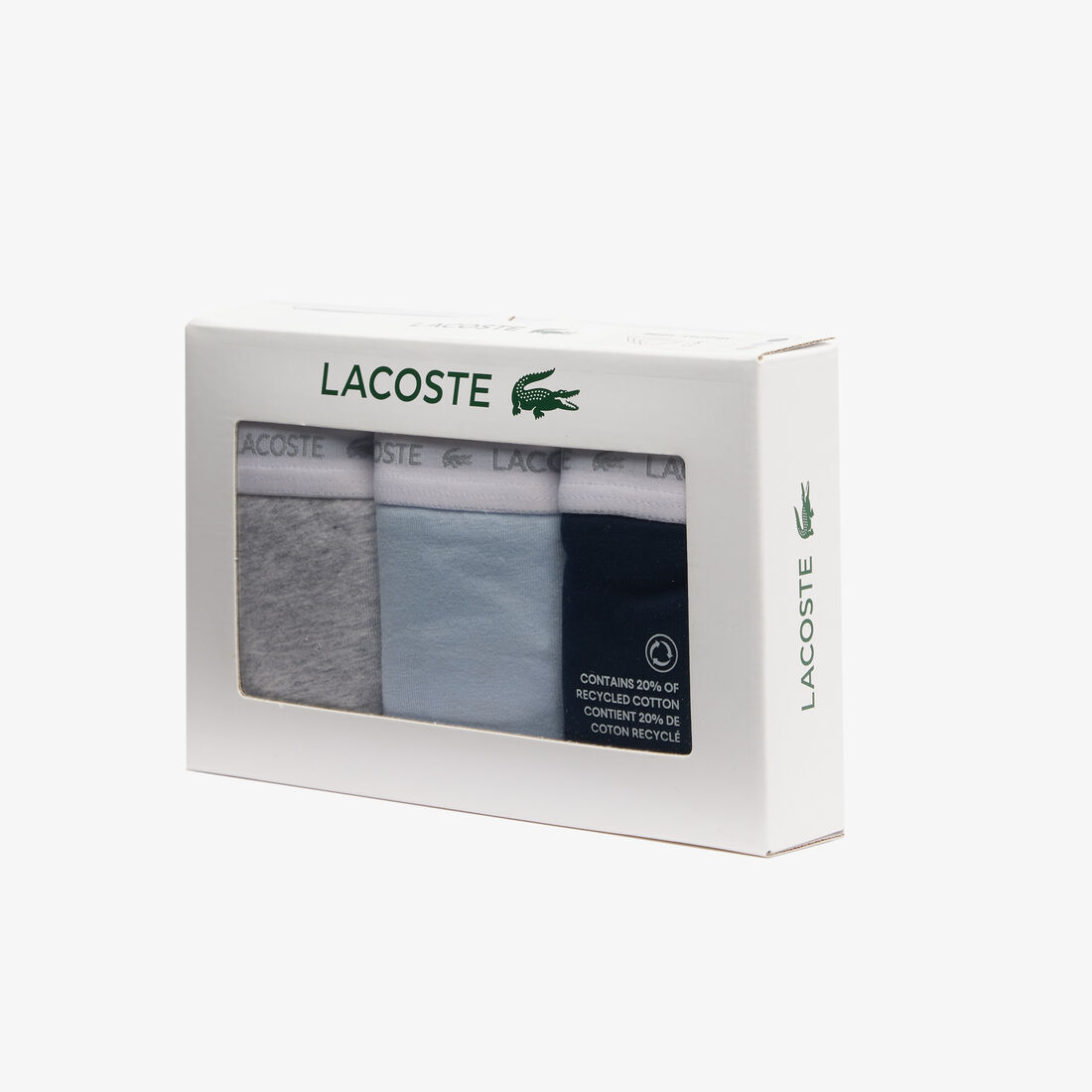 طقم بوكسر قطن مطاطي بتصميم رفيع من الجانبين، 3 قطع طقم بوكسر قطن مطاطي بتصميم رفيع من الجانبين، 3 قطع