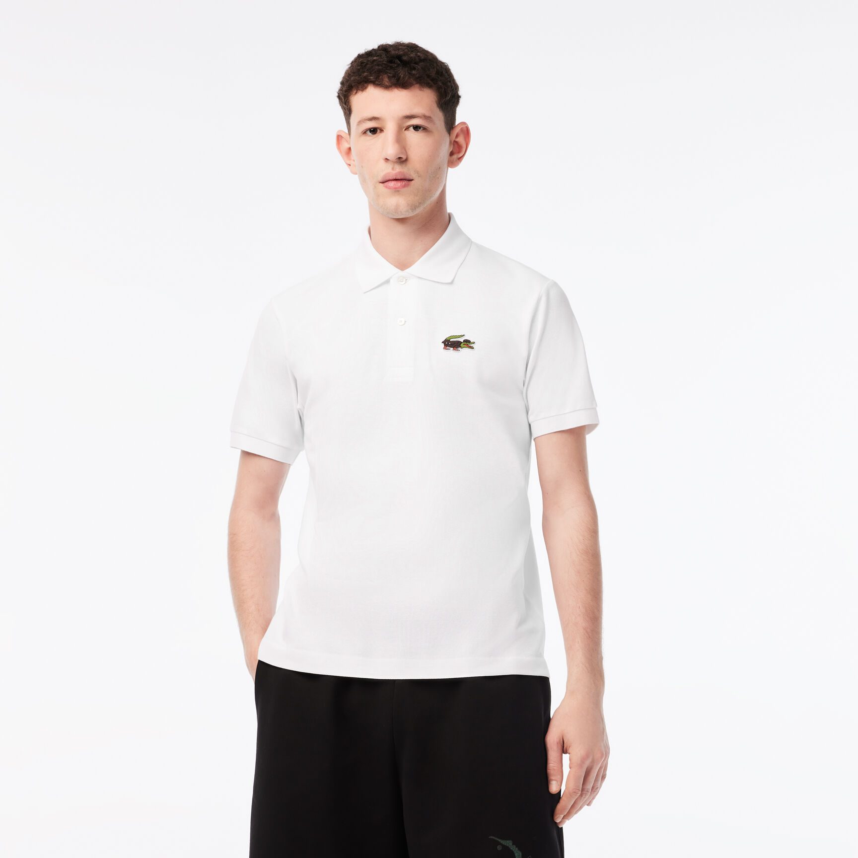 تيشيرت بولو قطن عضوي للرجال مجموعة Lacoste x Netflix