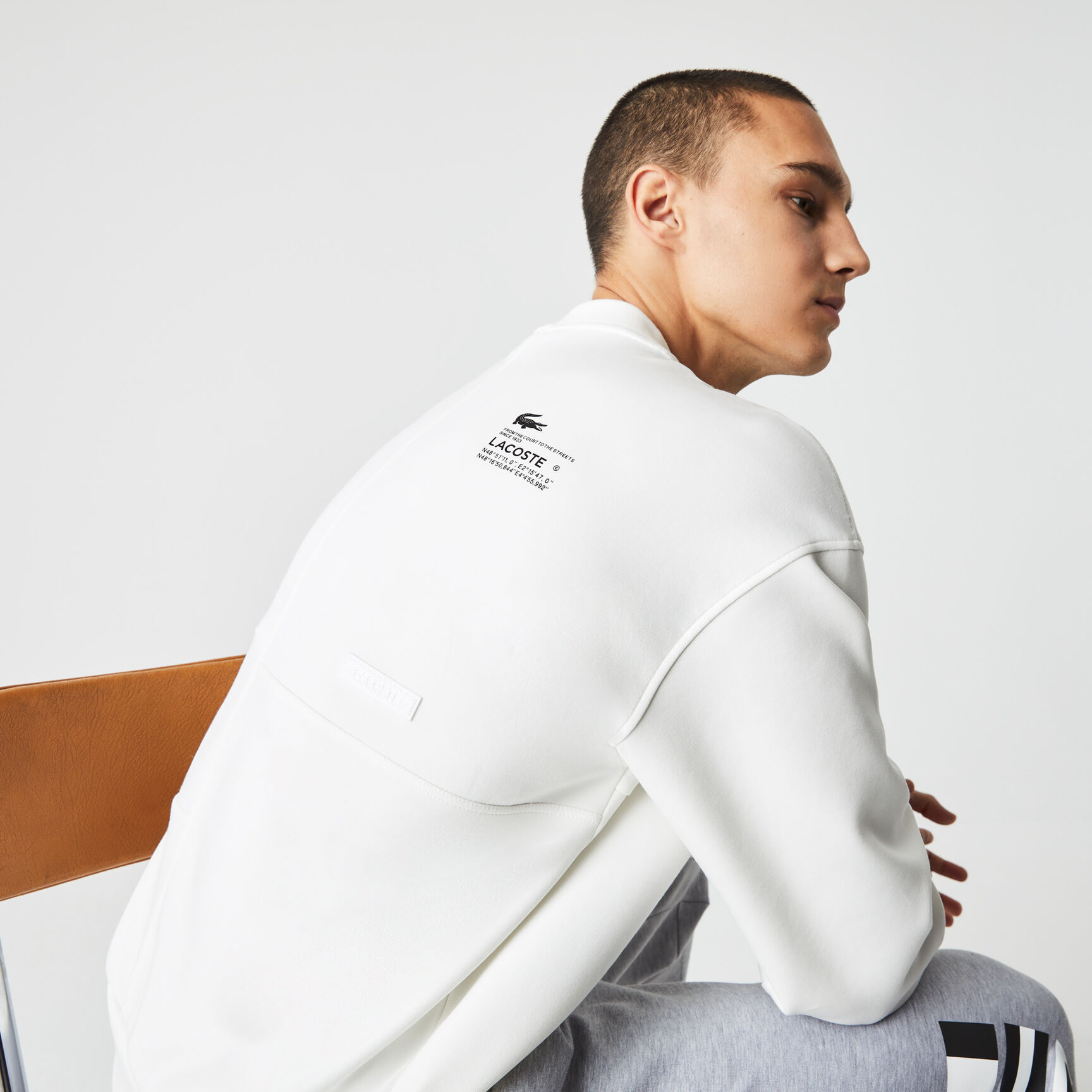 Men's Lacoste Loose Fit Patchwork Effect Sweatshirt