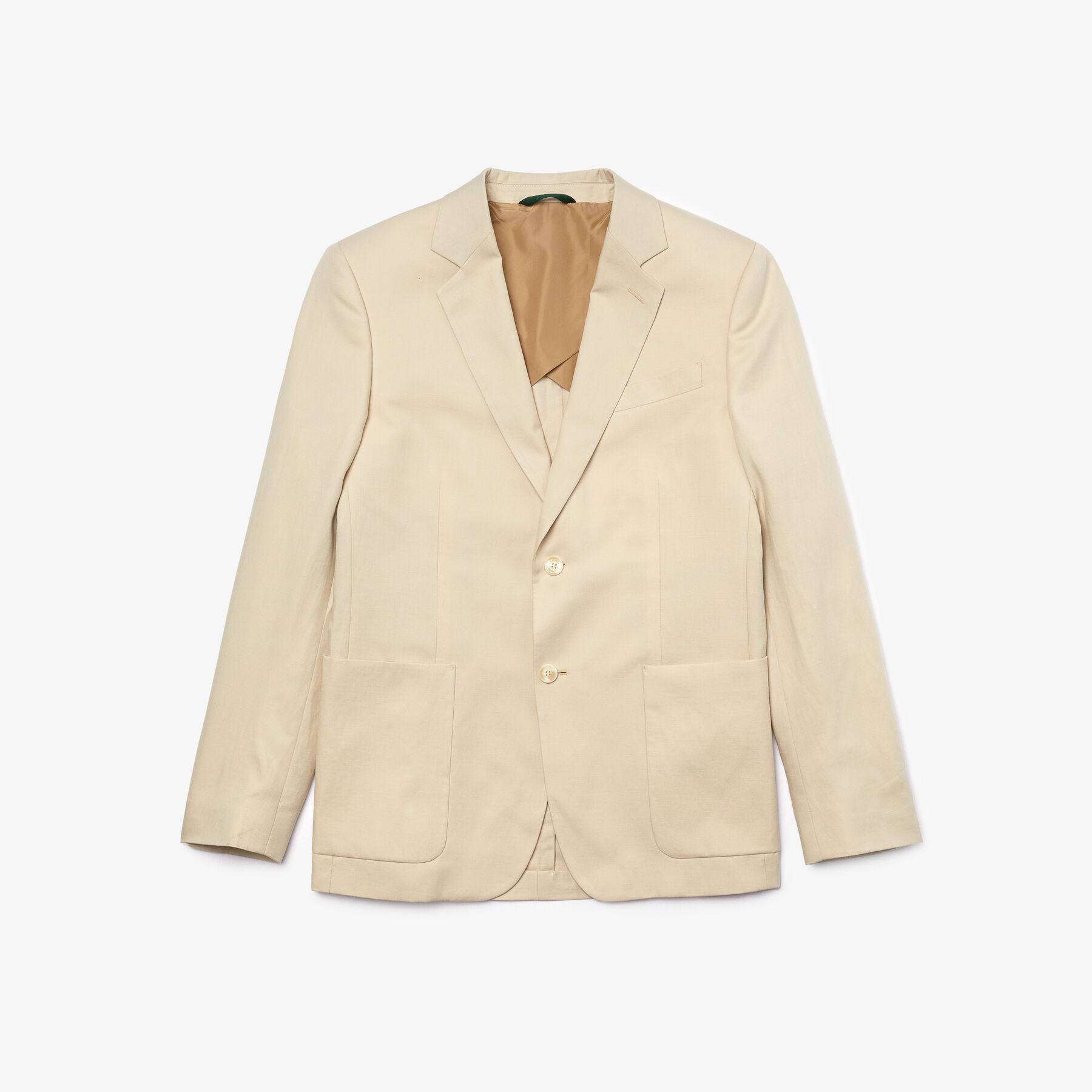 lacoste men s straight fit cotton and linen blend blazer