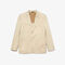 lacoste men s straight fit cotton and linen blend blazer