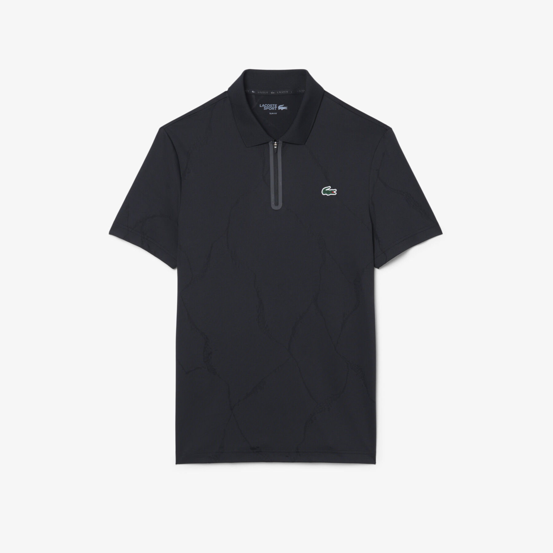 lacoste ultra dry jacquard crocodile tennis polo shirt