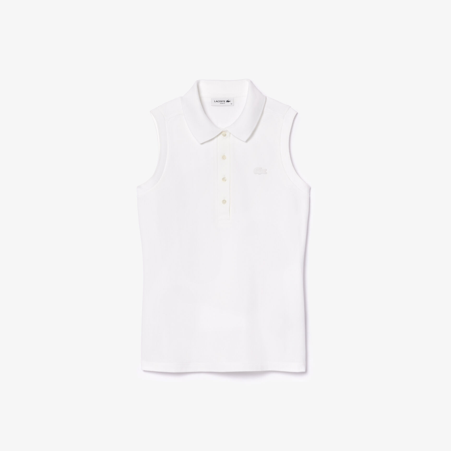 قميص بولو مطاطي بدون أكمام L.12.D بقصة ضيقة